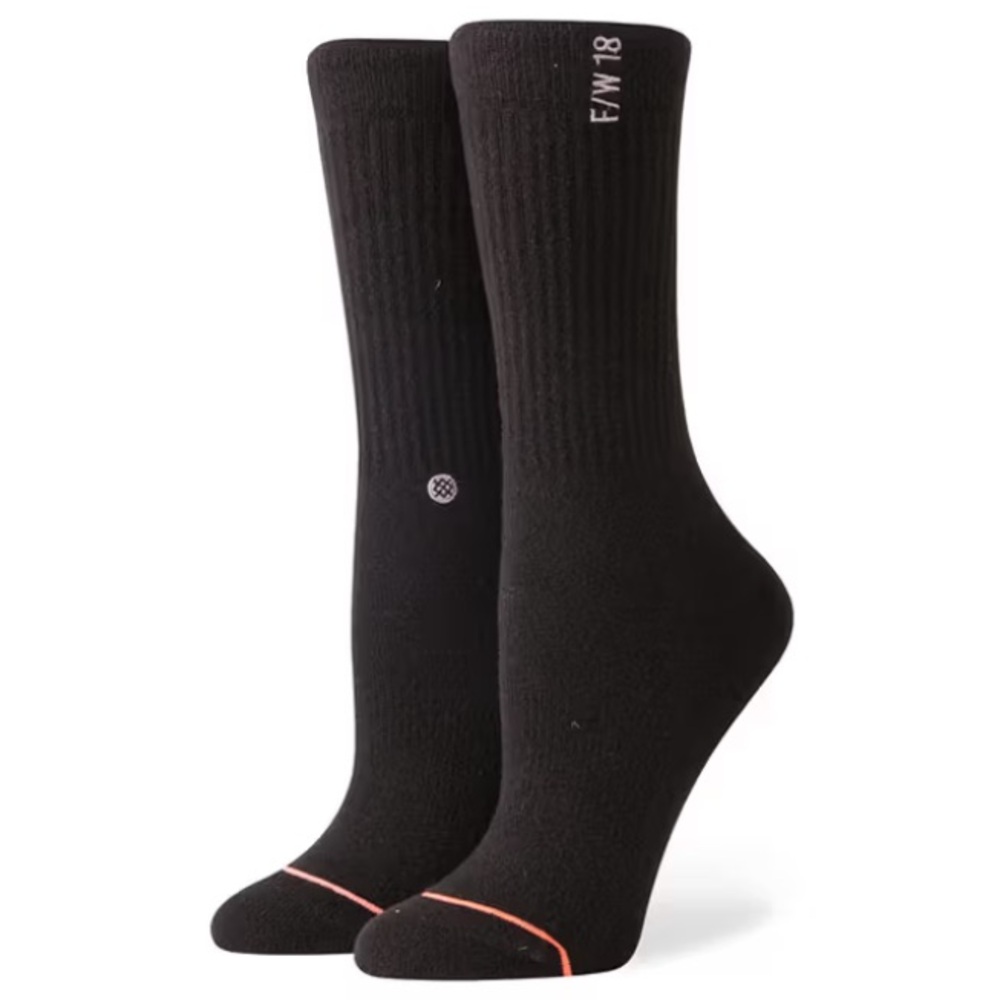 $11❤️‍🔥 Stance x Aleali May FW18 Cozy Blend Black Crew Socks NEW MEDIUM